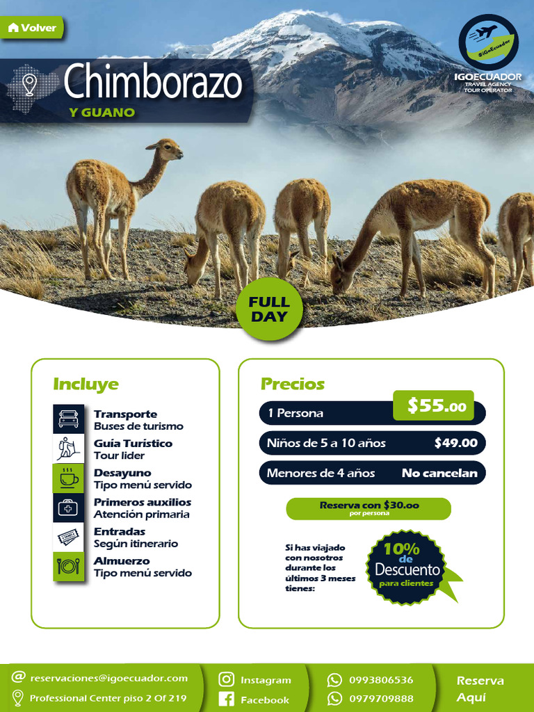 Volcan Chimborazo Full Day 2024 | PDF