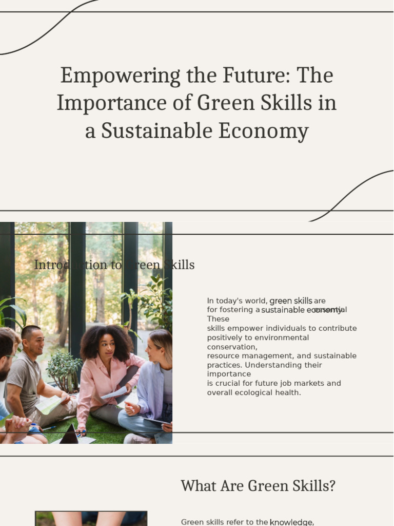 Green Skills for a Sustainable Economy | PDF | Sustainability ...