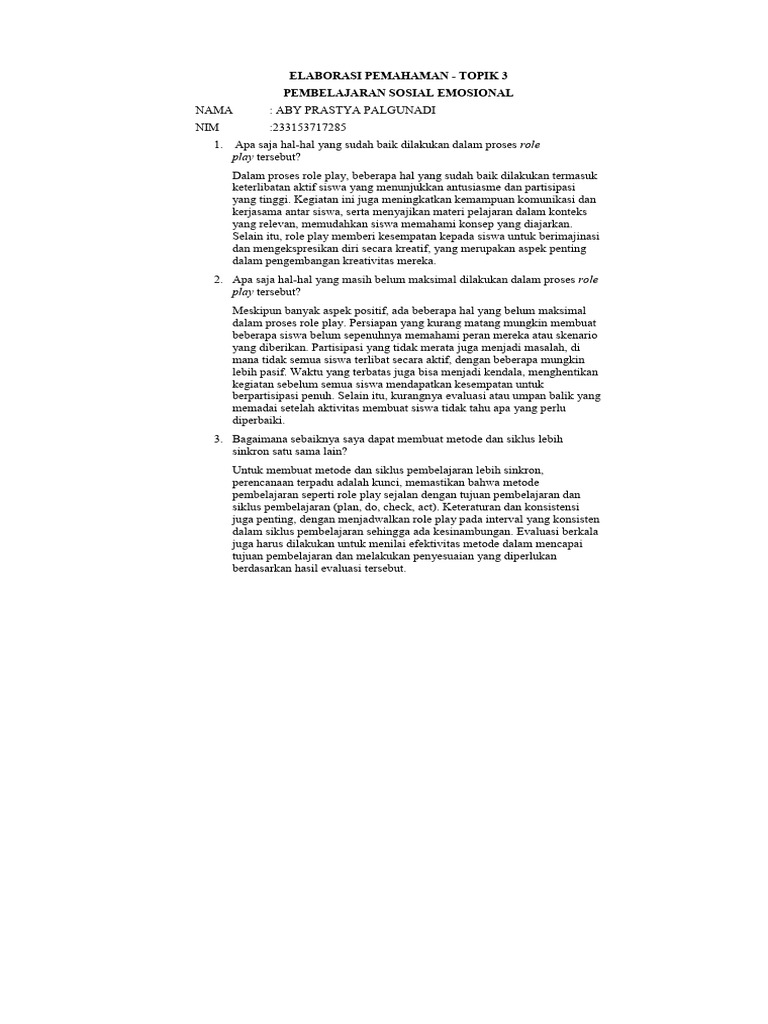 Elaborasi pemahaman t3 pse pdf