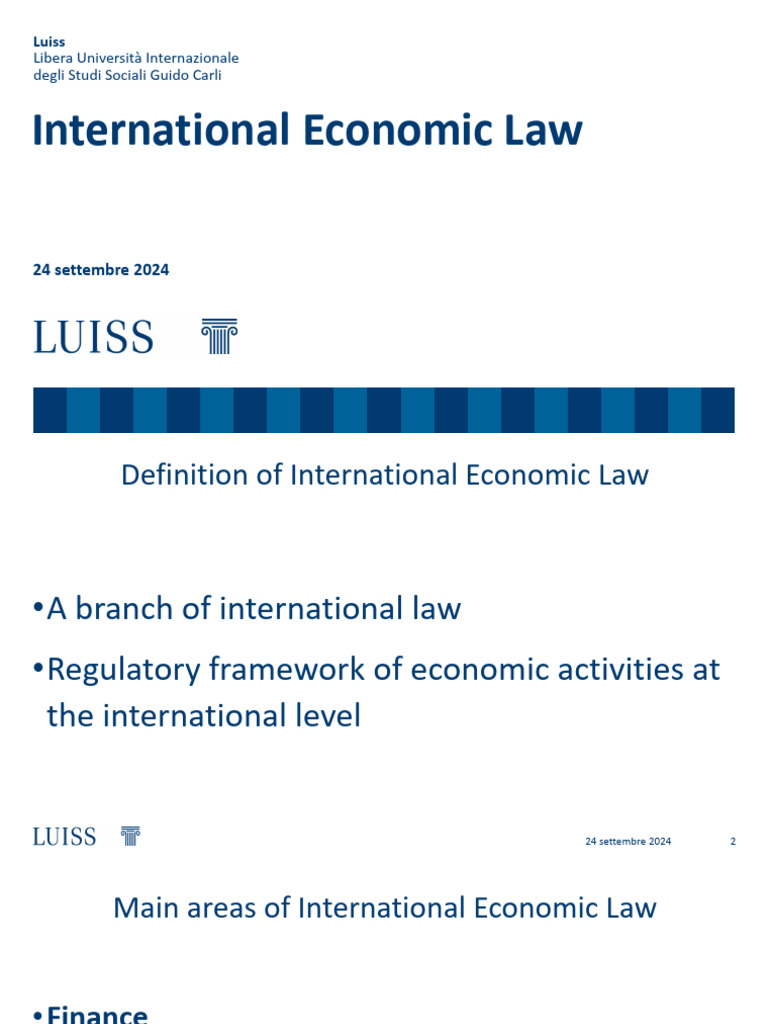 International Economic Law | PDF
