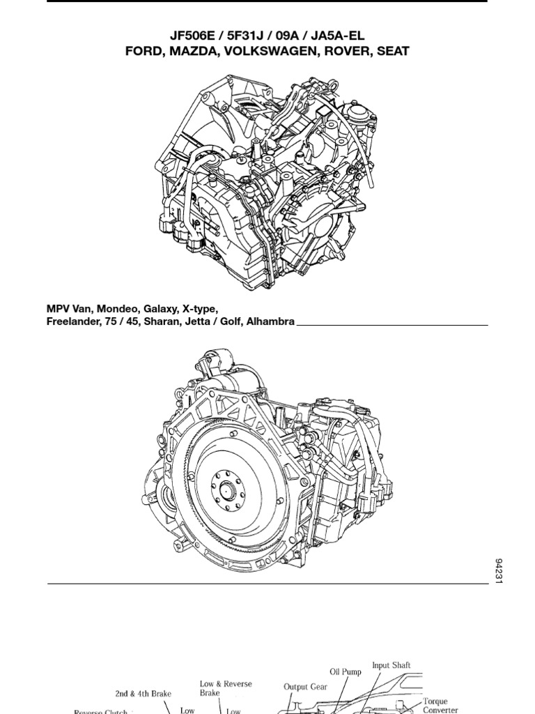 JF506E / 5F31J / 09A / JA5A-EL Ford, Mazda, Volkswagen, Rover