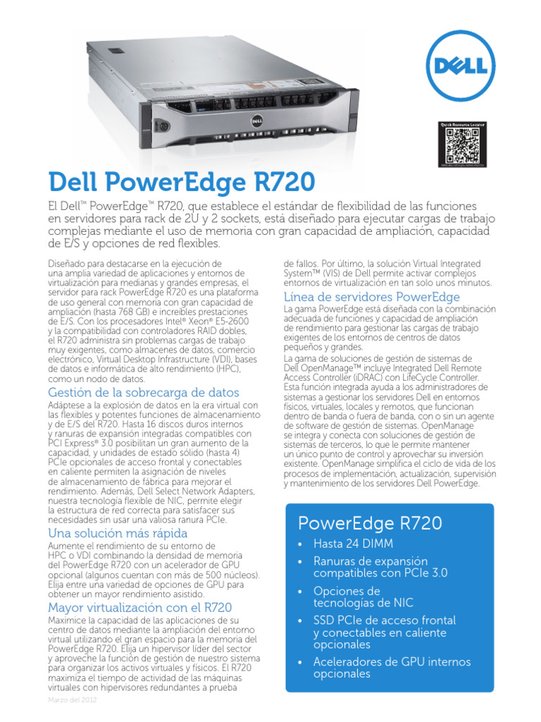 Dell PowerEdge R720 - ES | PDF