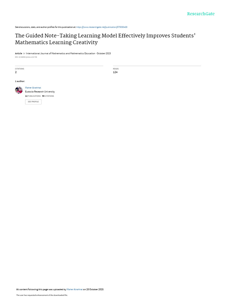 The Guided Note Taking Learning Model Effectively Improves Students ...