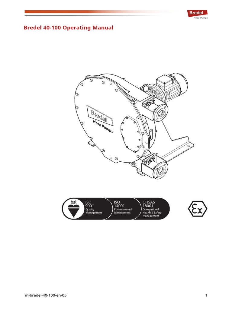 Bredel 40-100 Operating Manual: Hose Pumps | PDF