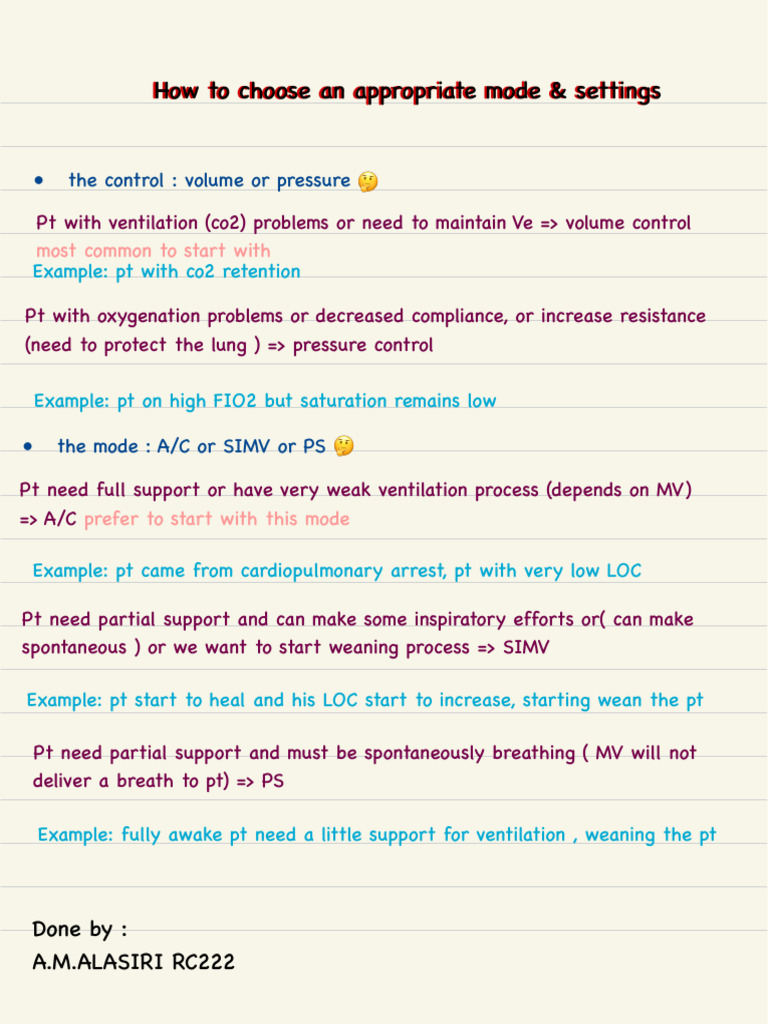 How To Choose An Appropriate Mode & Settings | PDF