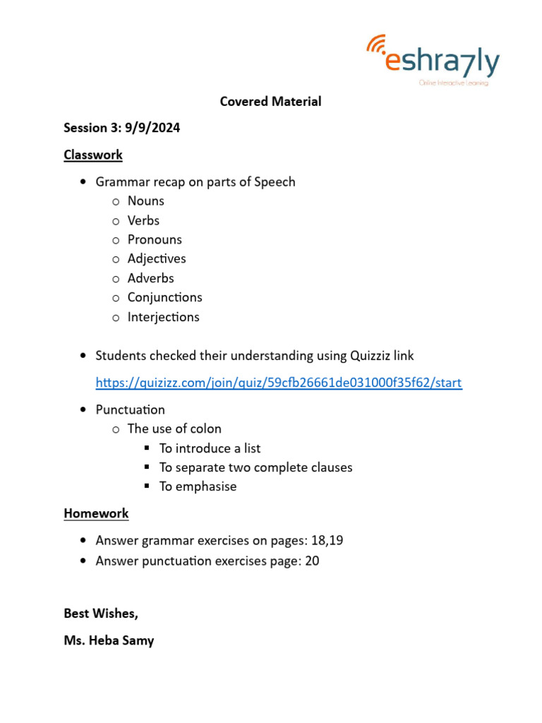 Session 3 - 9.9.2024 - Covered Material | PDF