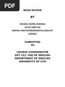 Book Review Sample