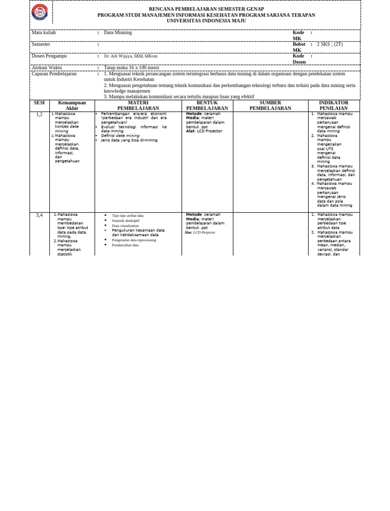RPS Data Minning | PDF