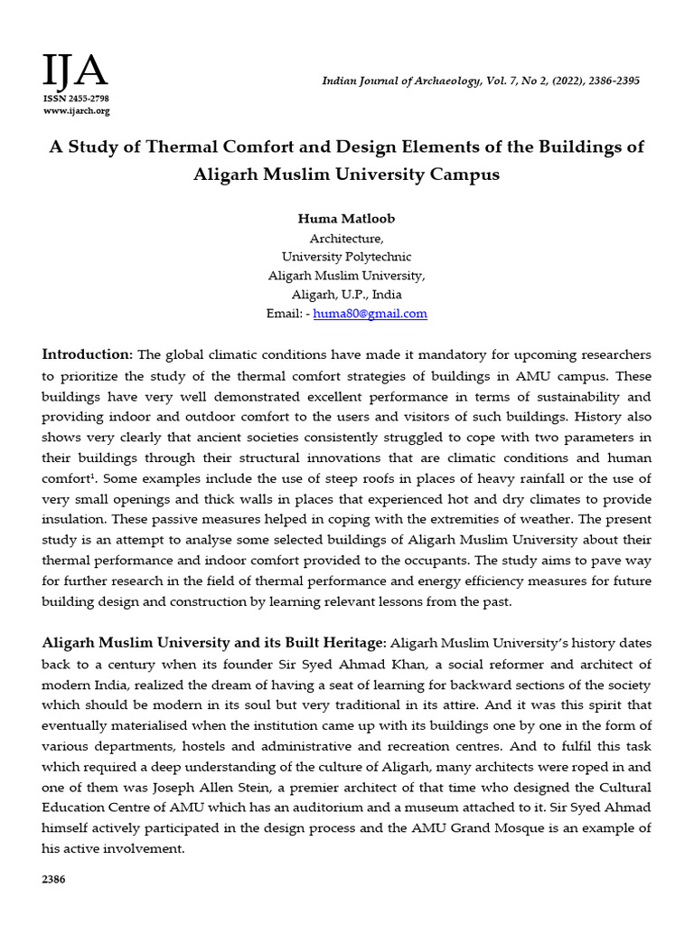 A Study of Thermal Comfort and Design El | PDF | Ventilation ...