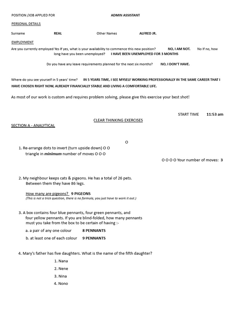 Job App Form | PDF