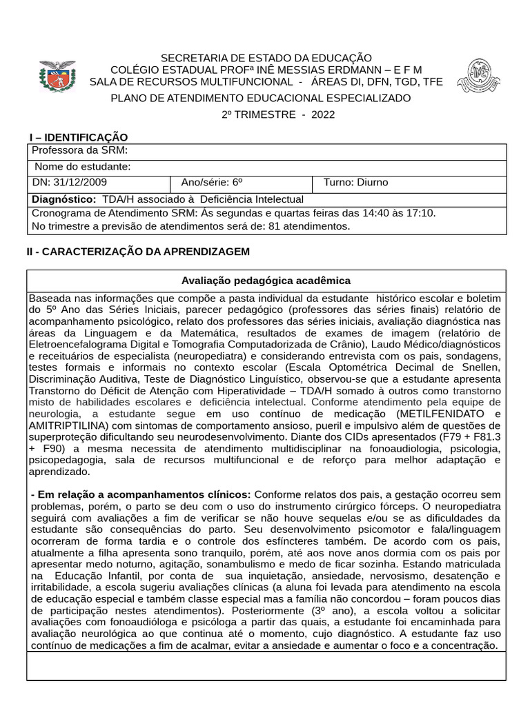 3 Modelo Plano Aee - Gisele Pss | PDF