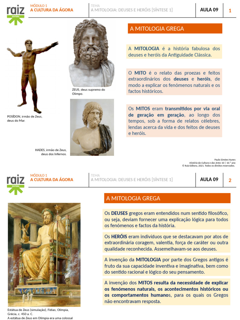 Mod. 1 - A Mitologia Grega | PDF