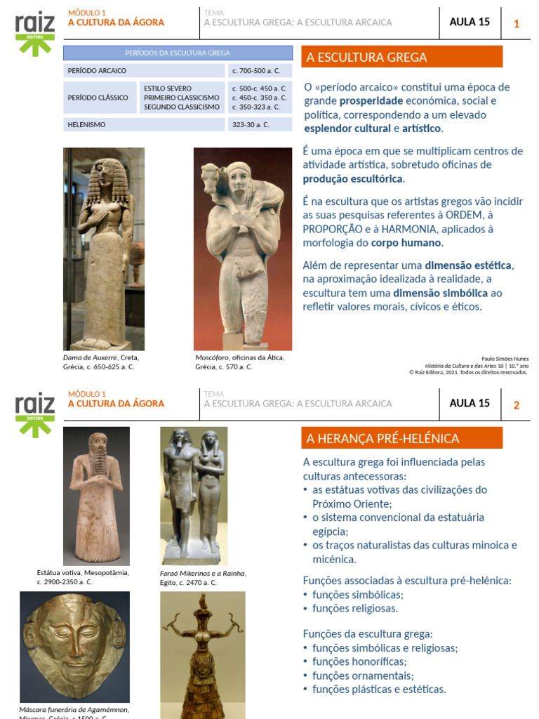 Mod. 1 - A Escultura Grega | PDF