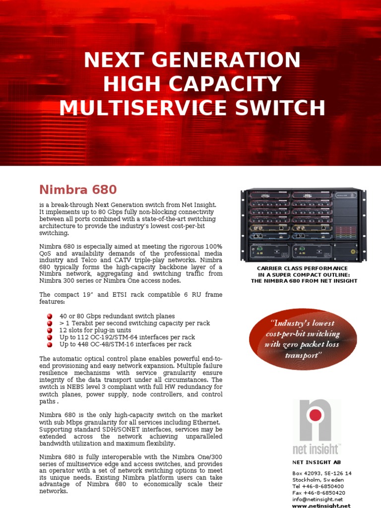 PDS Nimbra680 | PDF | Network Switch | Network Topology