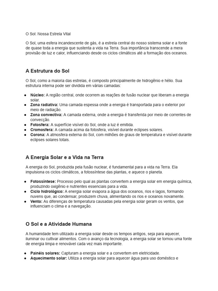 O Sol | PDF
