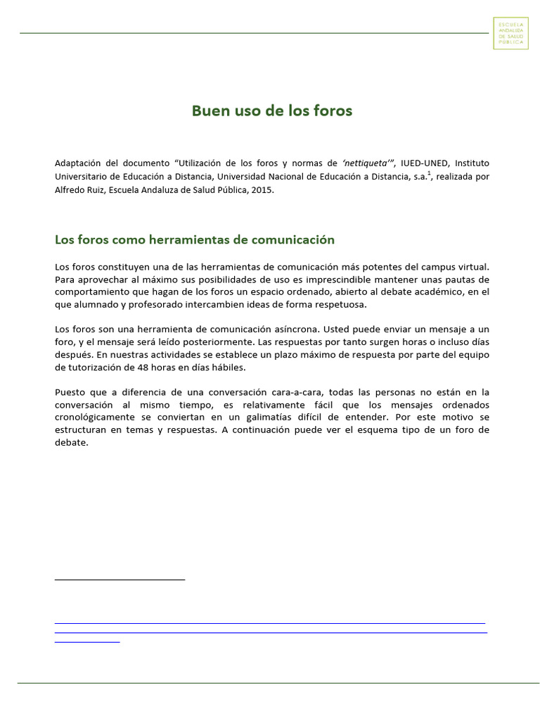 Buen Uso Foros | PDF