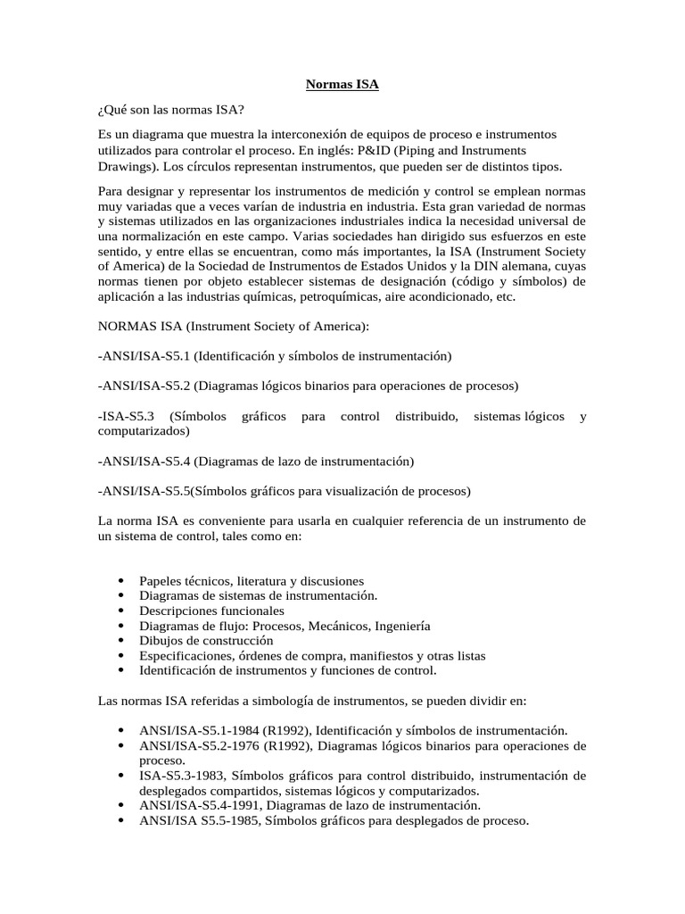 Normas ISA | PDF
