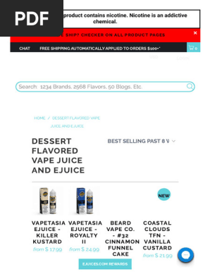 Best Dessert Flavored Vape Juices | PDF | Electronic Cigarette | Custard