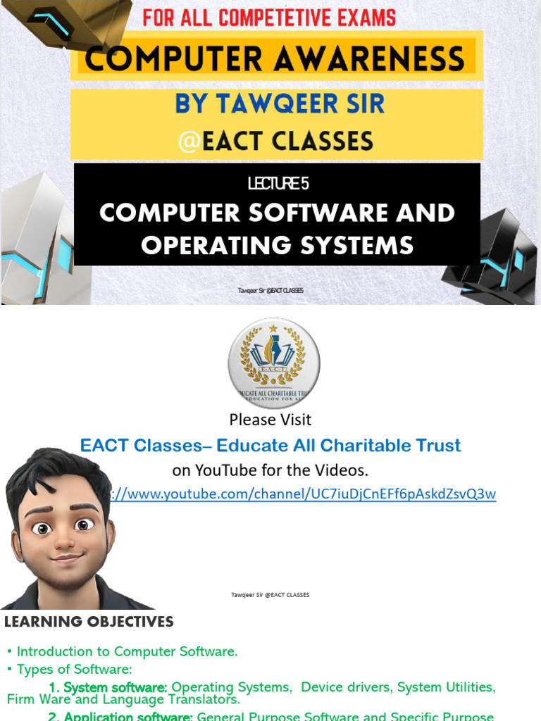 Computer Software and Operating System | PDF