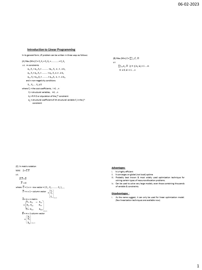 4 Introduction To Linear Programming | PDF