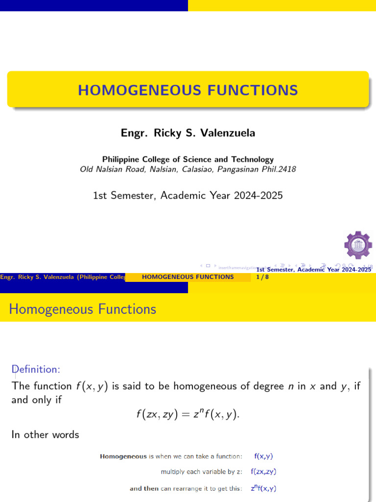 Homogeneous | PDF