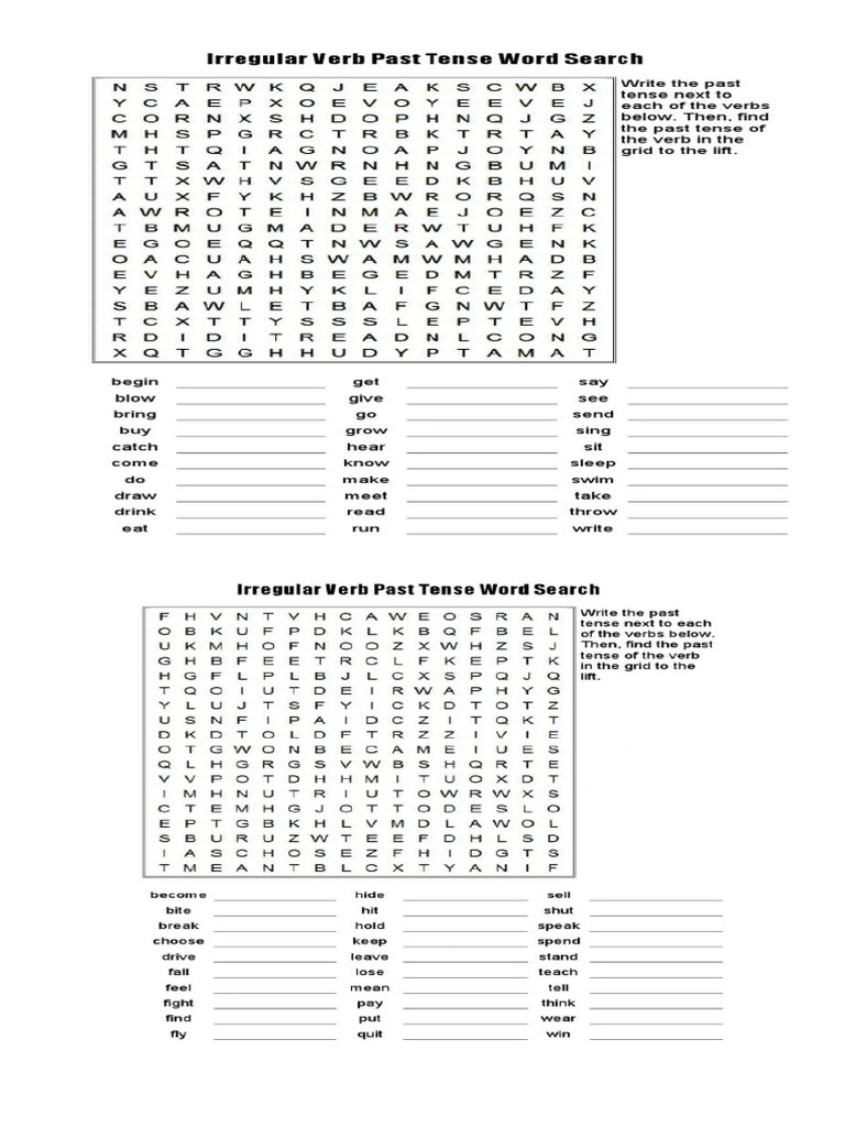 Irregular Verbs Past Simple | PDF