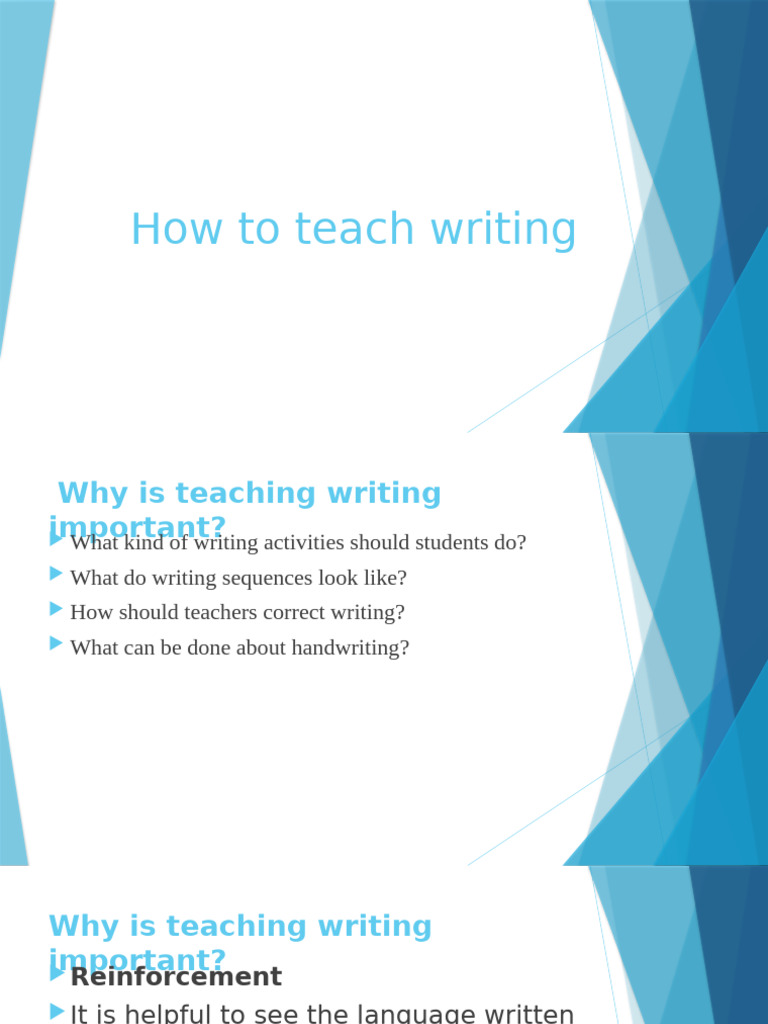 How To Teach Writing | PDF
