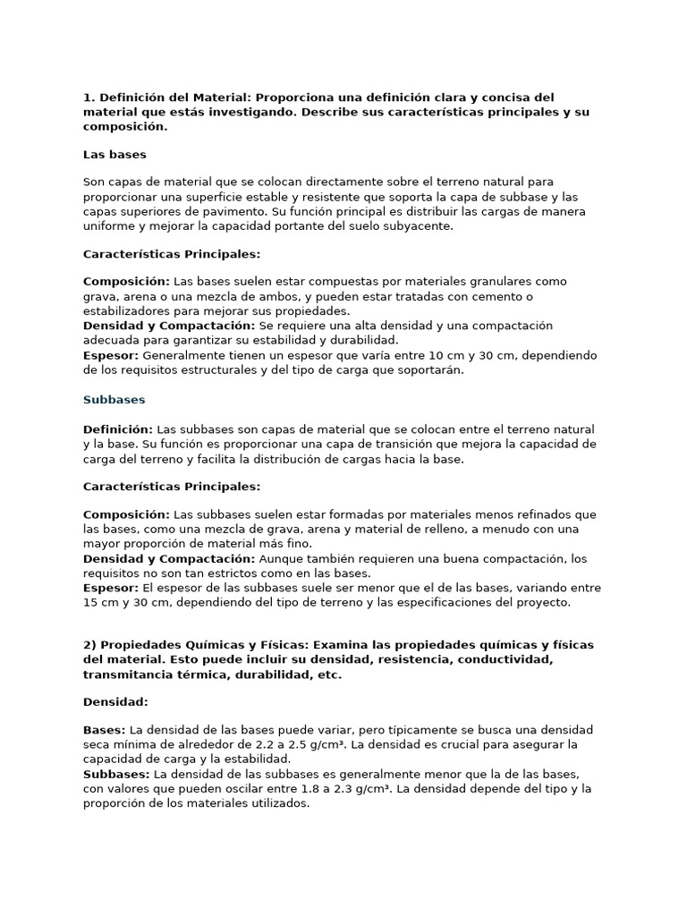 Bases y Subbases | PDF
