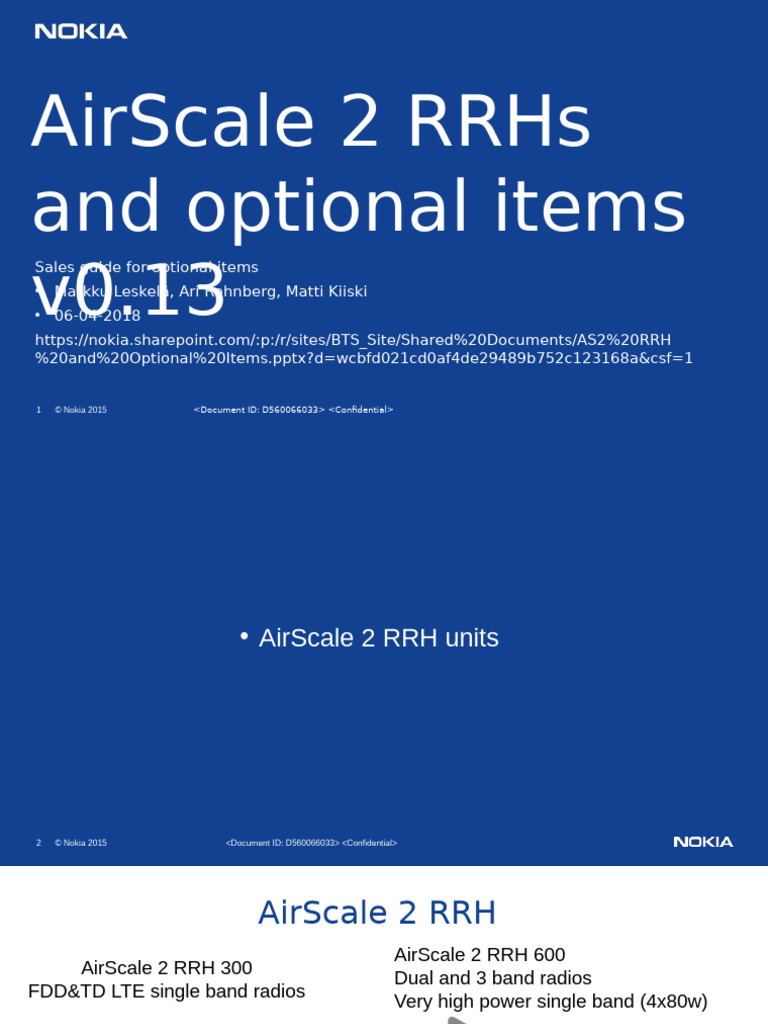 AS2 RRH and Optional Items | PDF
