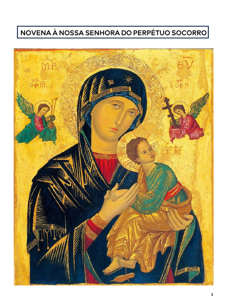 Novena Nossa Senhora Do Perpétuo Socorro | PDF