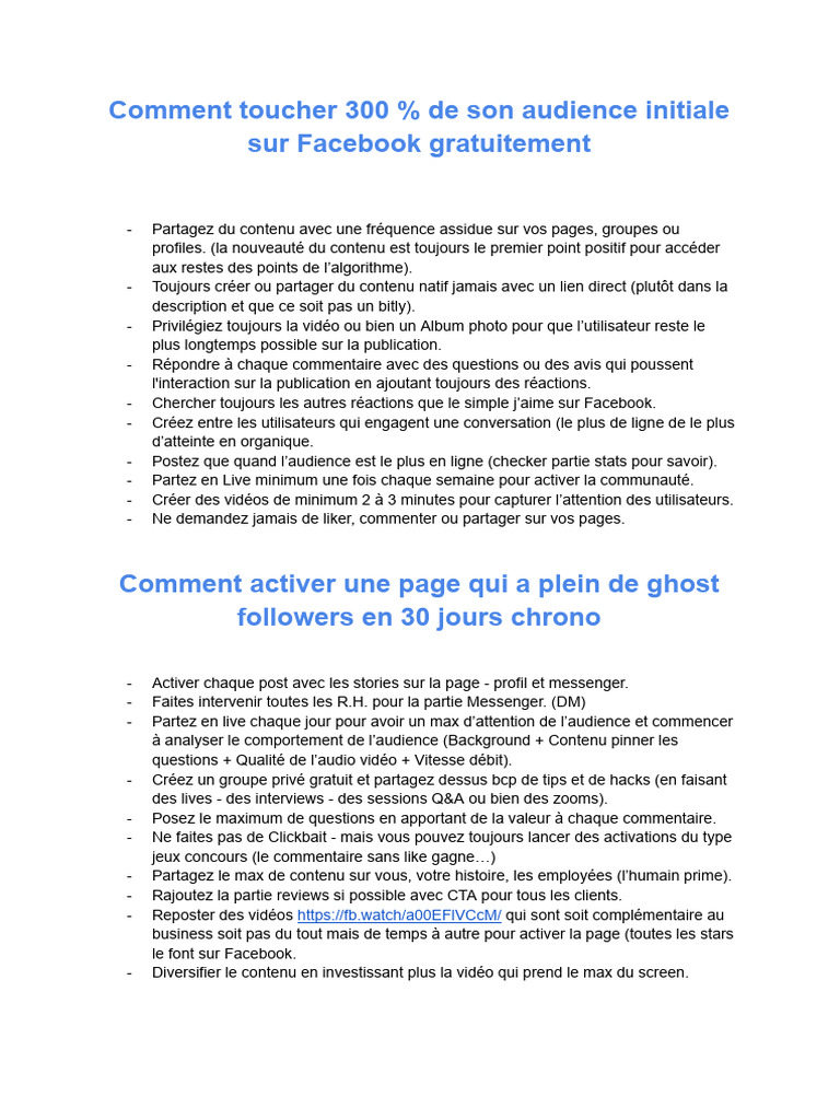 Guidelines Facebook Algo | PDF