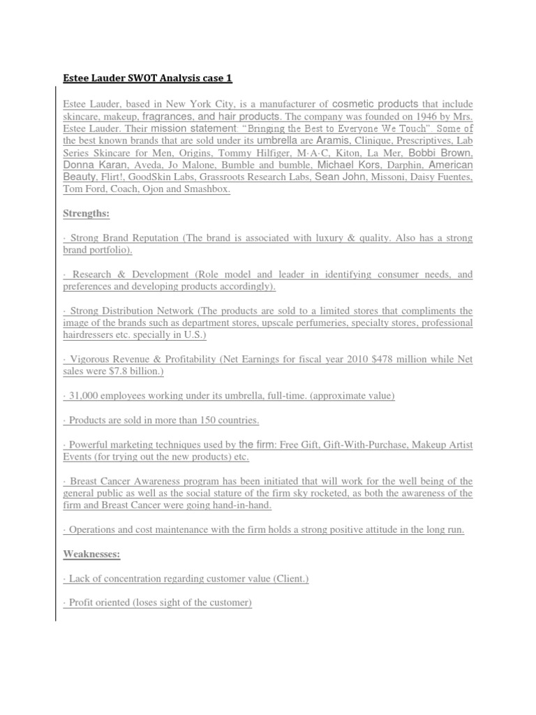 Swot shiseido essays 06 picture