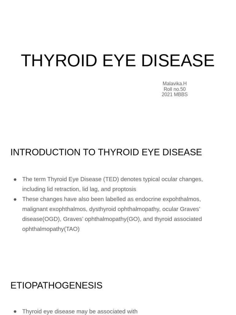 Thyroid Eye Disease | PDF