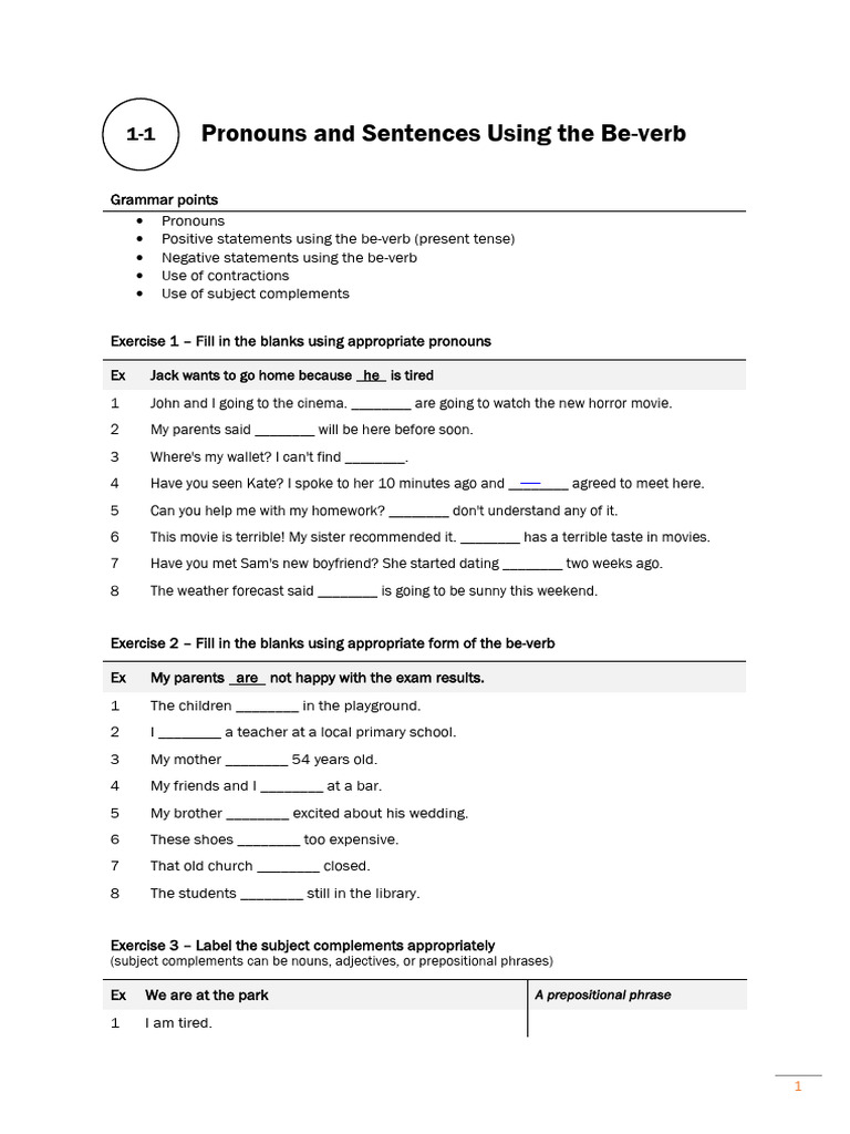 Worksheet+1-1 Populated | PDF