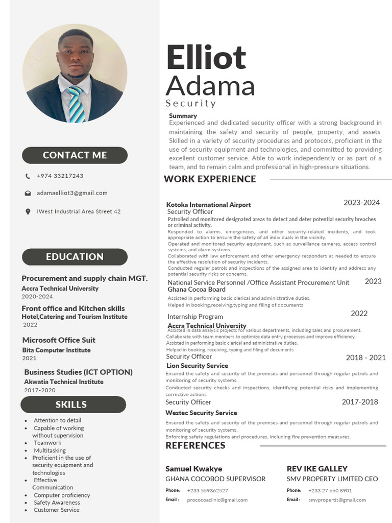 Security Officer CV Sample | PDF | Securities | Computers