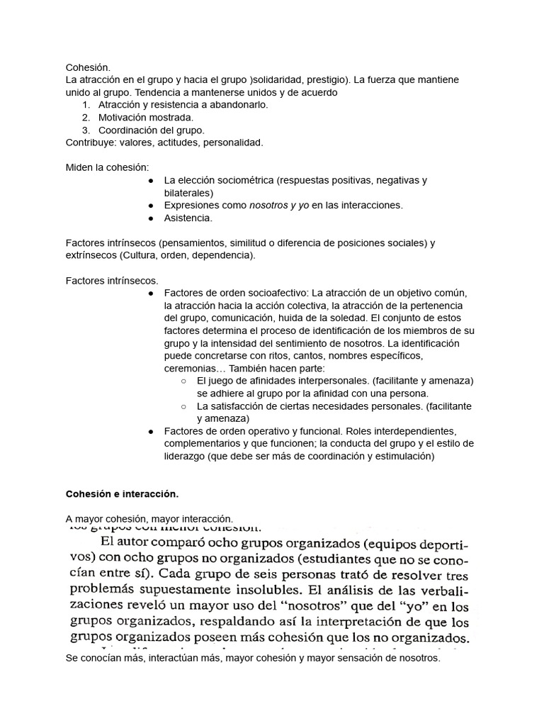 Cohesión | PDF