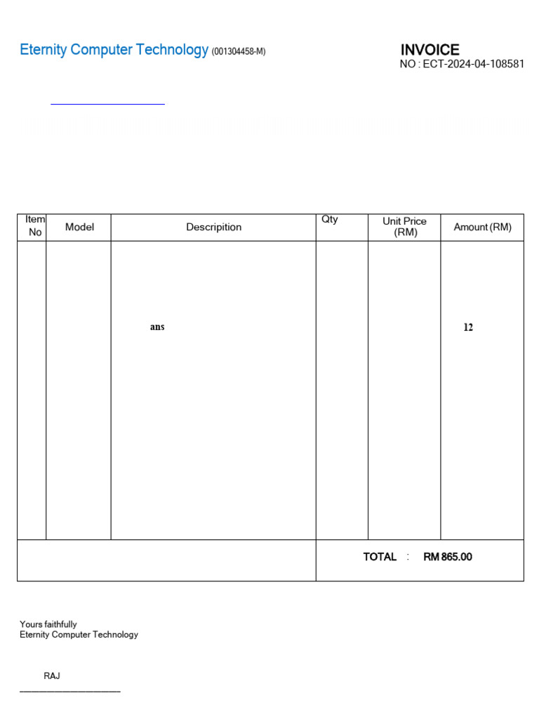 MAICCI - INVOICE New | PDF