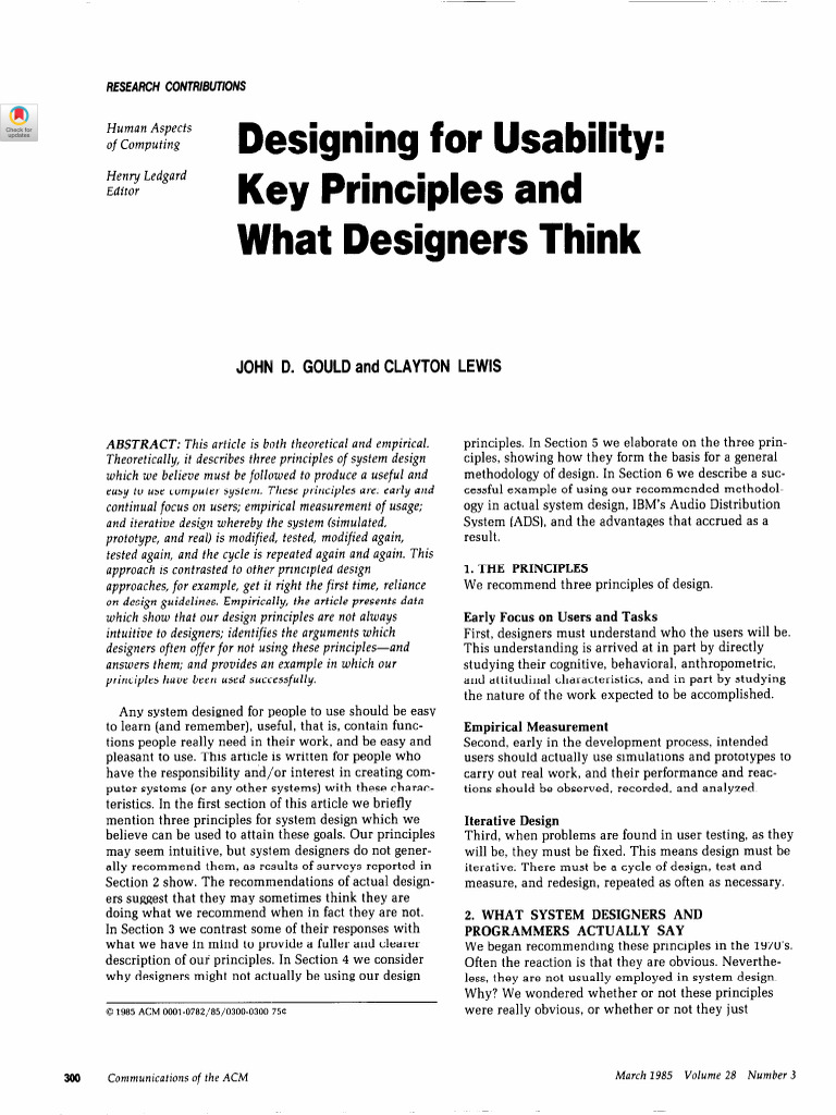 Designing For Usability | PDF