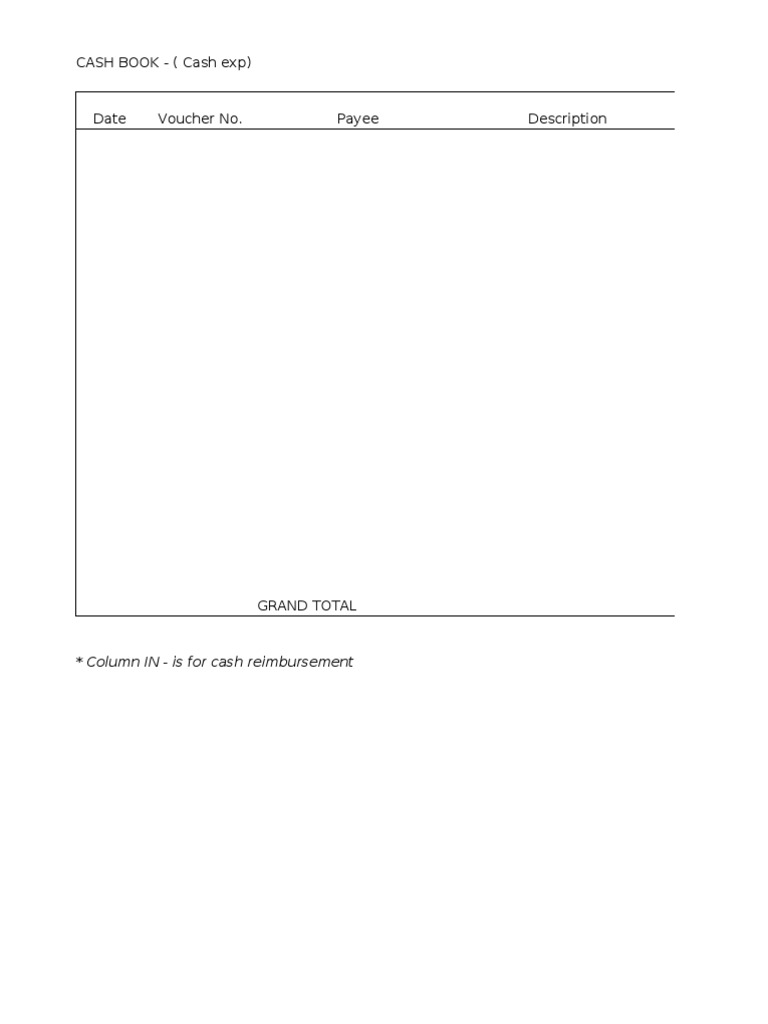 Cash Book Template for Expenses & Income | PDF