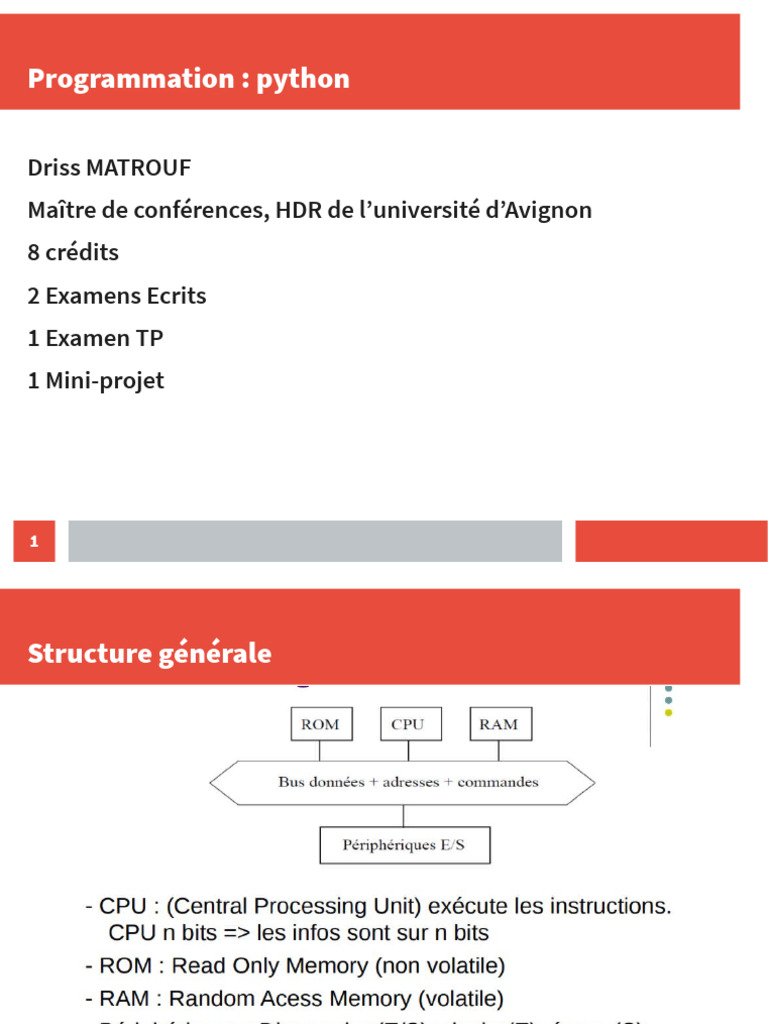 Cour1 Bases de La Programation | PDF