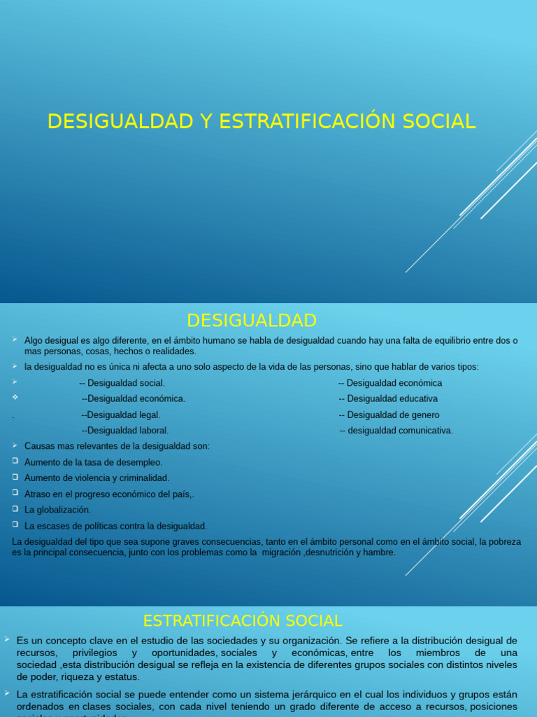 Desigualdad y Estratificación Social | PDF