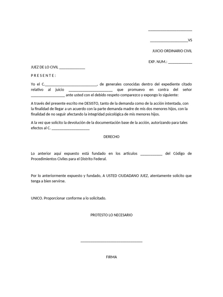 DESISTIMIENTO | PDF