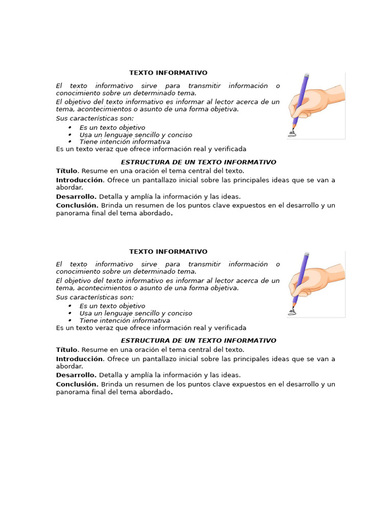 Ficha Texto Informativo | PDF
