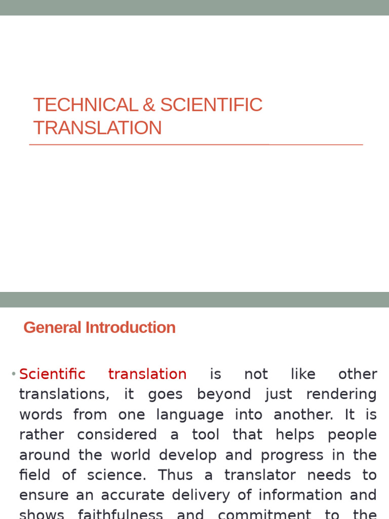 7 Lecture Scientific Technical Translation | PDF