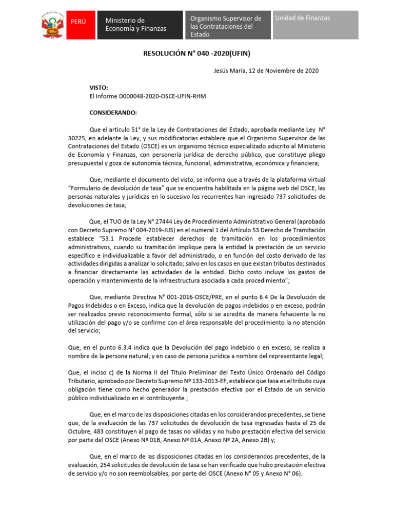 Resolución N 040 PDF | PDF