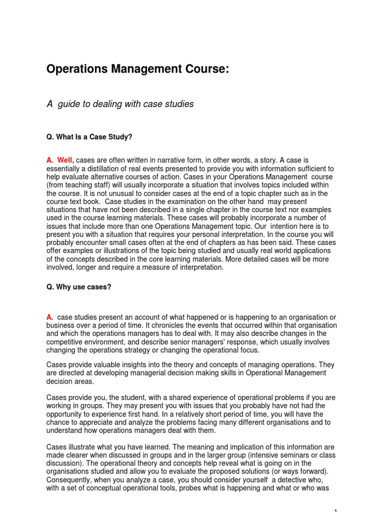 What is a Case Study Strategic Management Case Study Free 30day