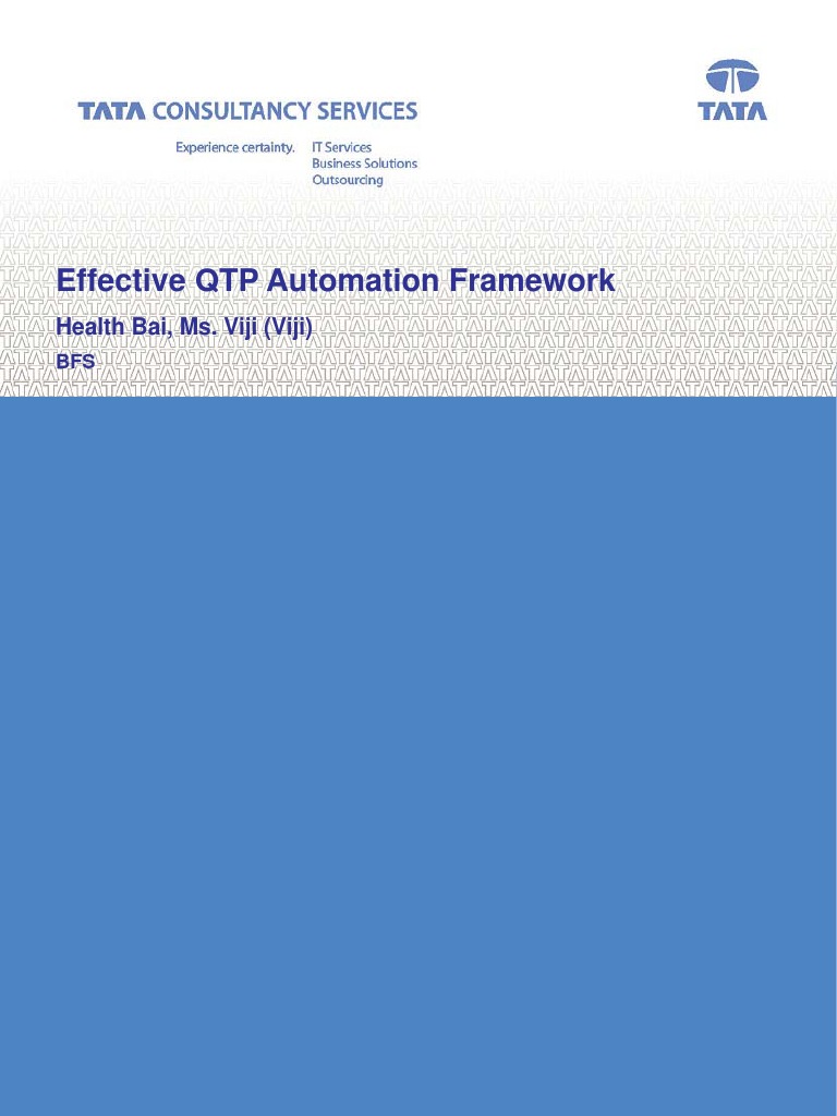 QTP Framework | PDF | Version Control | Variable (Computer Science)