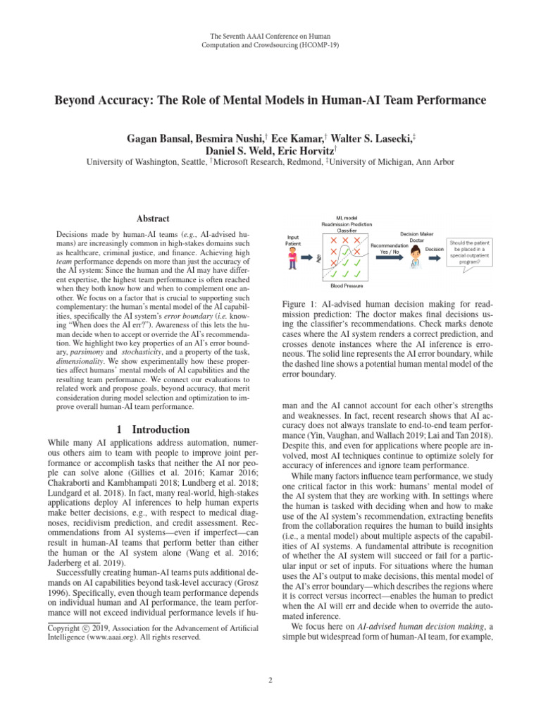 Beyond Accuracy The Role of Mental Models in Human-AI Team Performance ...