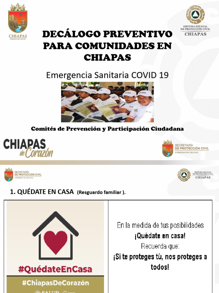 Decálogo de Prevención COVID-19 Chiapas | PDF | Hogar, jardinería y ...