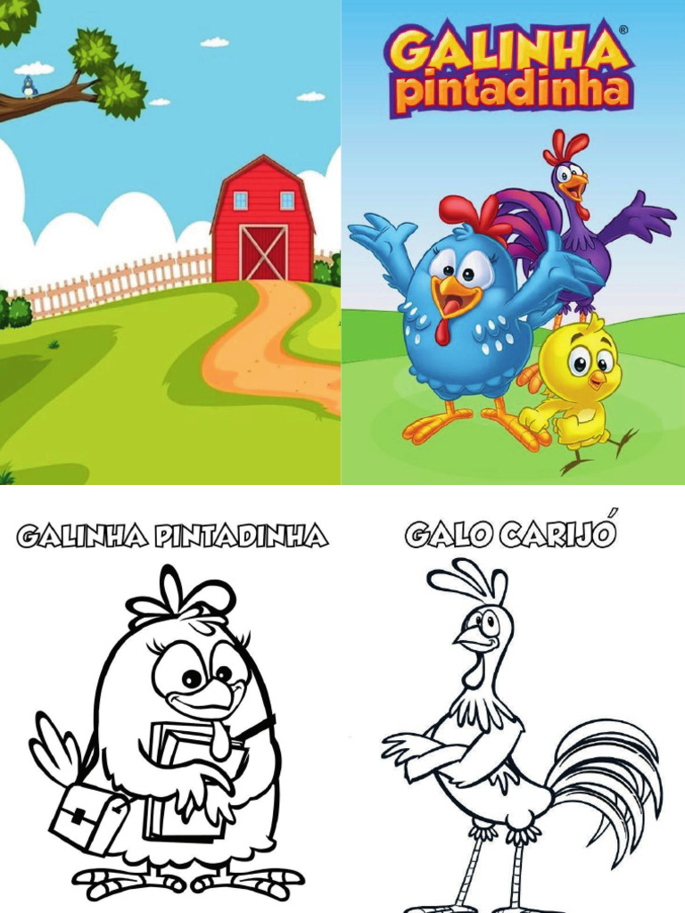 Livro de Colorir Galinha Pitadinha PDF | PDF